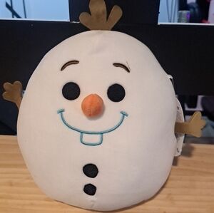 Disney Olaf 8inch Squishmallow Plush with White and Orange Accents